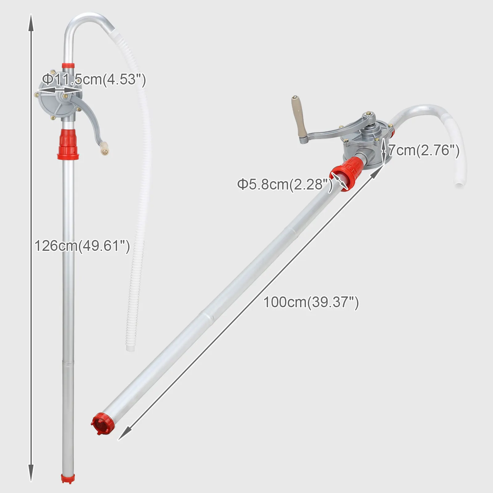 pompe rotative en aluminium pour transfert essence gasoil huile 60l minute