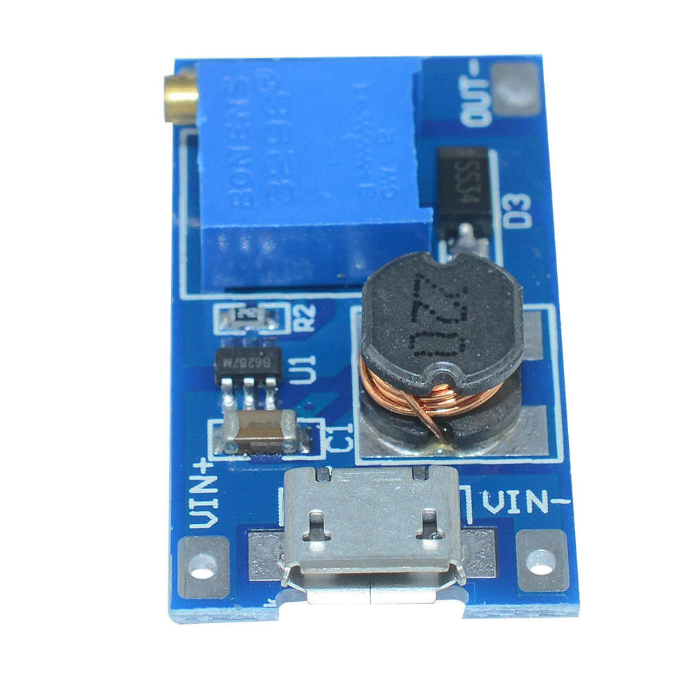 MT3608 DC-DC Макс выход 28В 2A повышающий конвертер усилитель модуль источника питания с Boost доска для