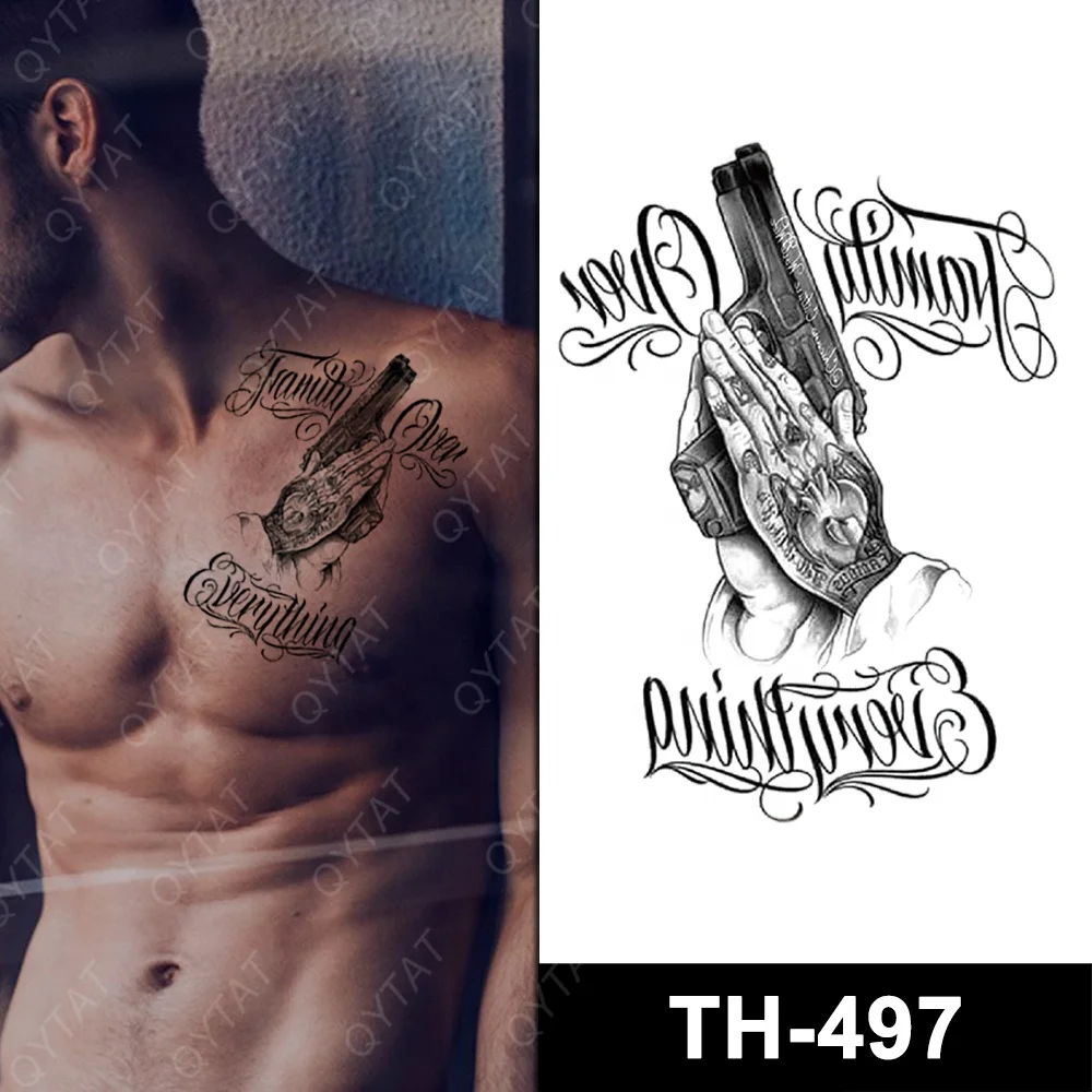 Long Lasting Temporary Chest Tattoos for Men - Waterproof Tattoo Stickers  in Customized Designs, Lasting 5-7 Days on Skin, image size:1000x1000