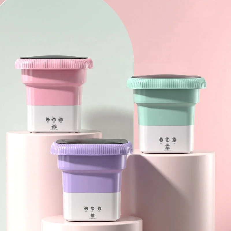 8L Foldable Mini Washing Machine Electric Tub Laundry Washer Portable Mini Folding Washi aperçu 5