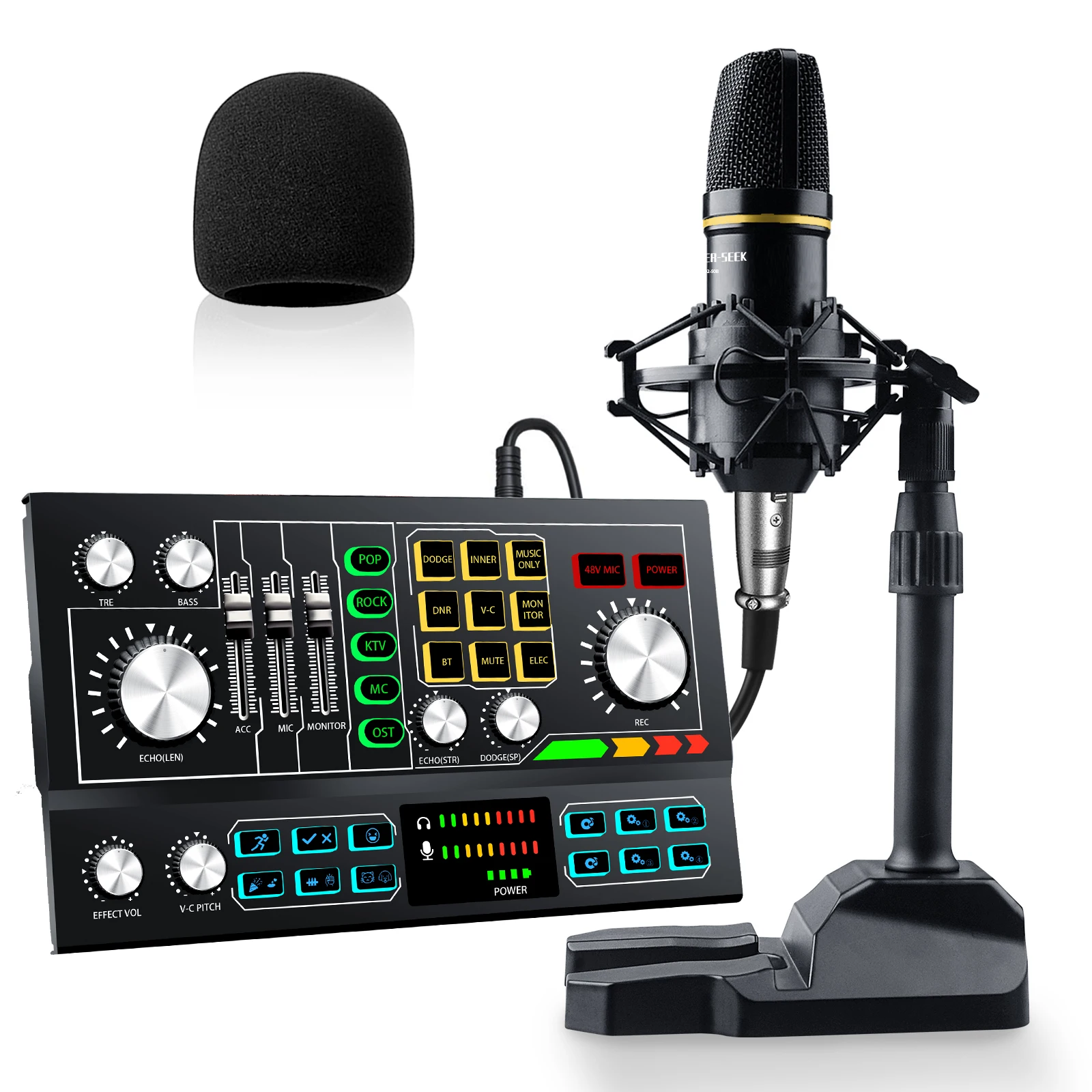 All-in-one Podcast Production Studio Kit Professional 48v Desktop ...