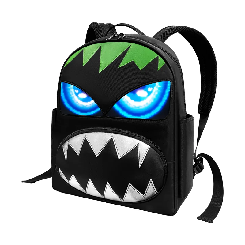 LED Backpack Smart Programmable  APP Control Eyes Led Bag  Smart Messenger Led Backpack  Children Gift Bag Led
