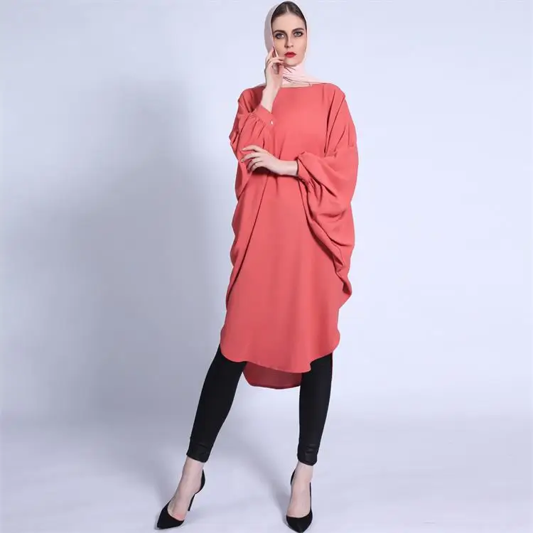 Burkha Muslim Kurta Abaya Plus Size Women Nepali Kurta Tunique Femme Ethnic Clothing Crew Neck Dresses Islamic
