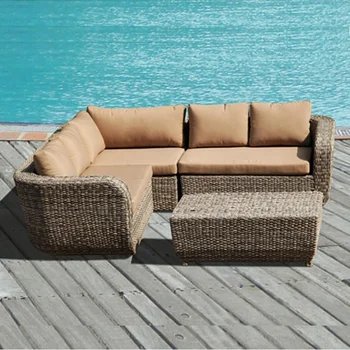 Aluminum Outdoor Garden Rattan Modern Furniture Set Rope Furniture Set Outdoor Chair Leisure Lounge Sofa Set