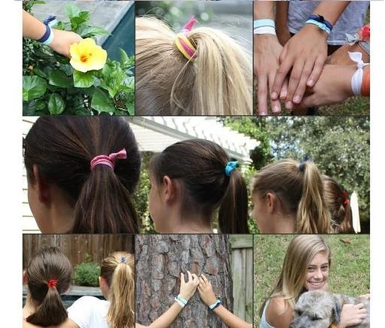 
 Резинка для волос с сублимационным логотипом на заказ, эластичная резинка для волос  