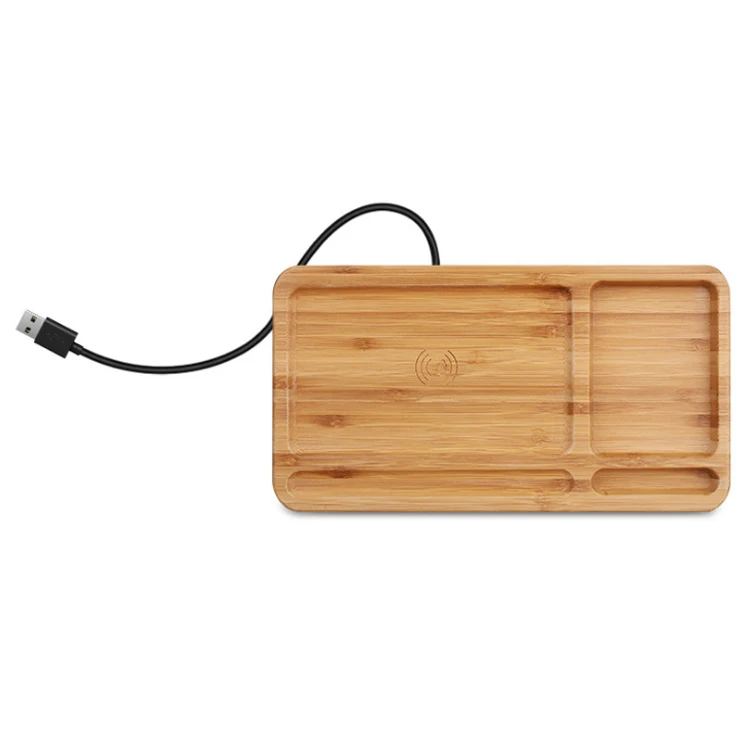 Пользовательский Qi Сертифицированный бамбуковый Деревянный беспроводной зарядный стенд персонализированный быстрый коврик для мобильного телефона с