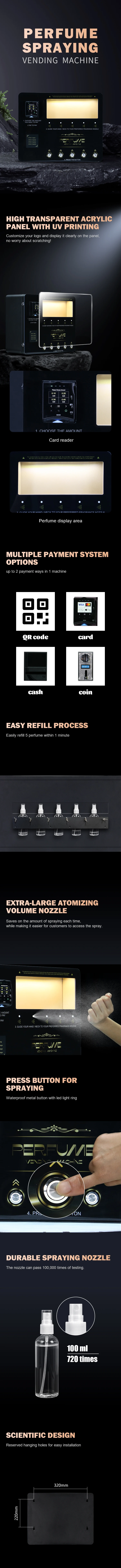 Perfume Spray Vending Machine With Credit Card Payment Perfume Spray Vending Machine With Credit Card Payment