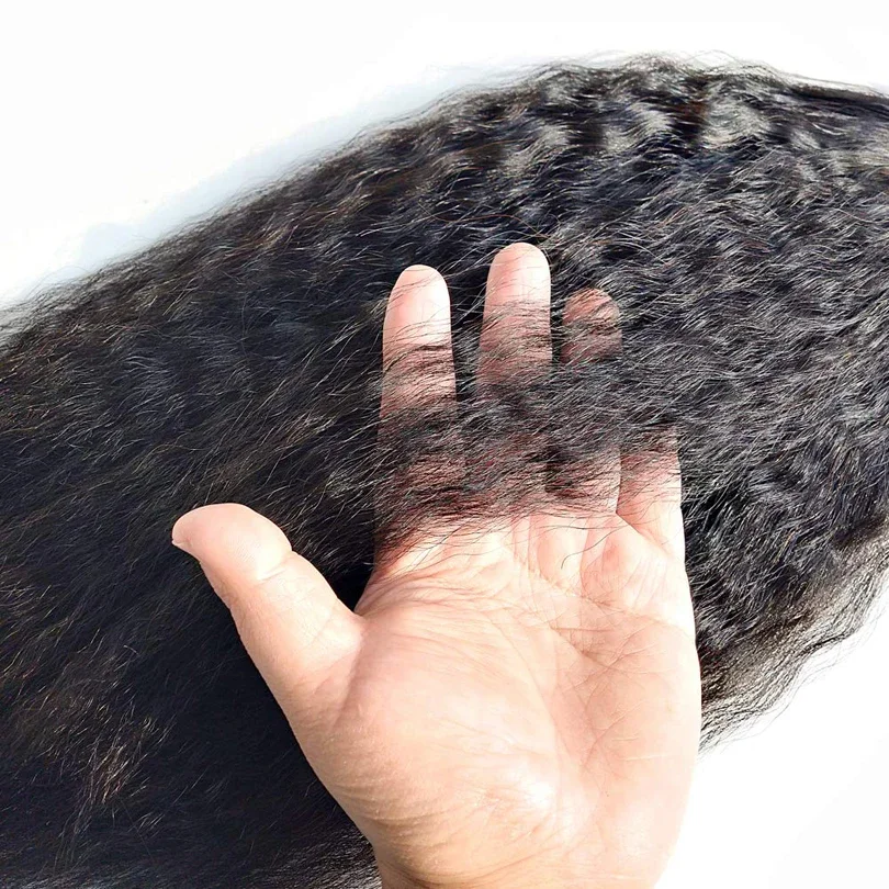 Grof Yaki Kinky Straight Menselijk Haar I Tip Microlinks Extensions 100% Maagdelijk Haar Voor Vrouwen_voghion.com