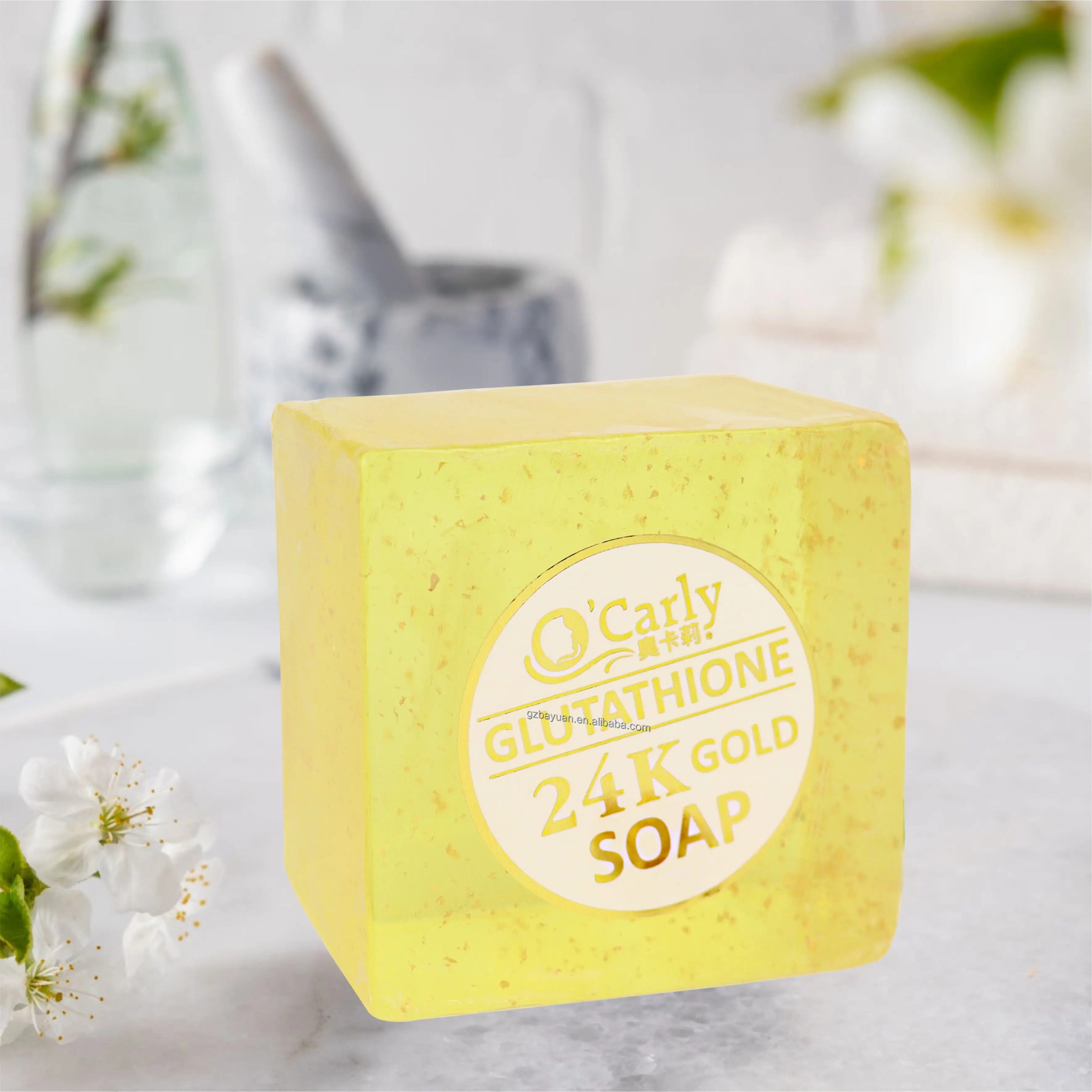 glutathione 24k gold soap OEM Private Label 24k Gold Soap Transparency Soap Bleaching Skin Lightening  Whitening Face Care Handmade Soap Rich Bubble 280g