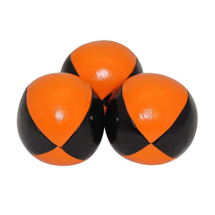 Factory Price Pvc Leather Plastic Particles Filled Juggling Ball For