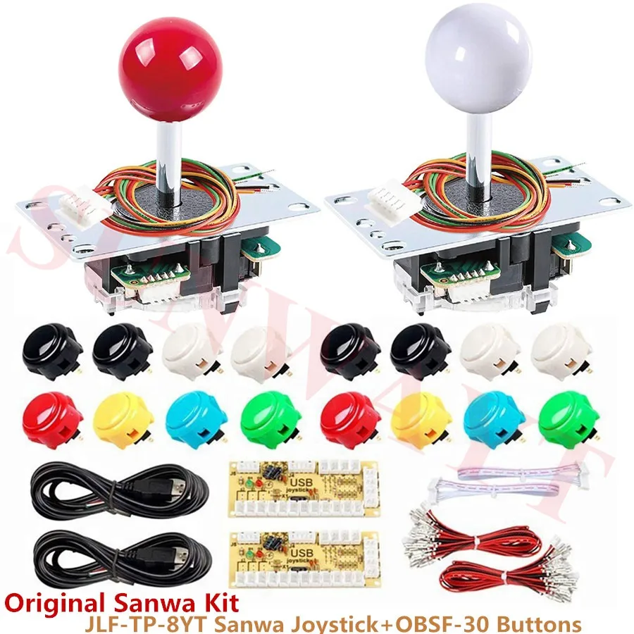 2 игрока Sanwa оригинальный набор аркадных видео игры комплект DIY комплект  для ПК JLF-8YT джойстик sanwa OBSF-30 кнопочный переключатель для аркадной  игры Mame| Alibaba.com