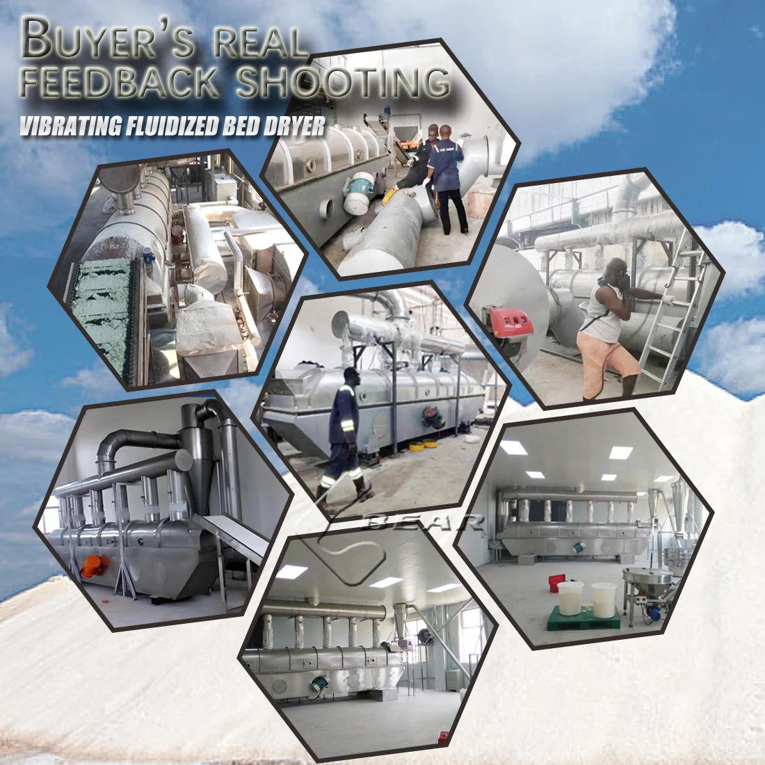 Spices and Condiments Vibrating Fluidized Bed MSG White Sugar Vibrating Fluidized Bed Salt Dryer