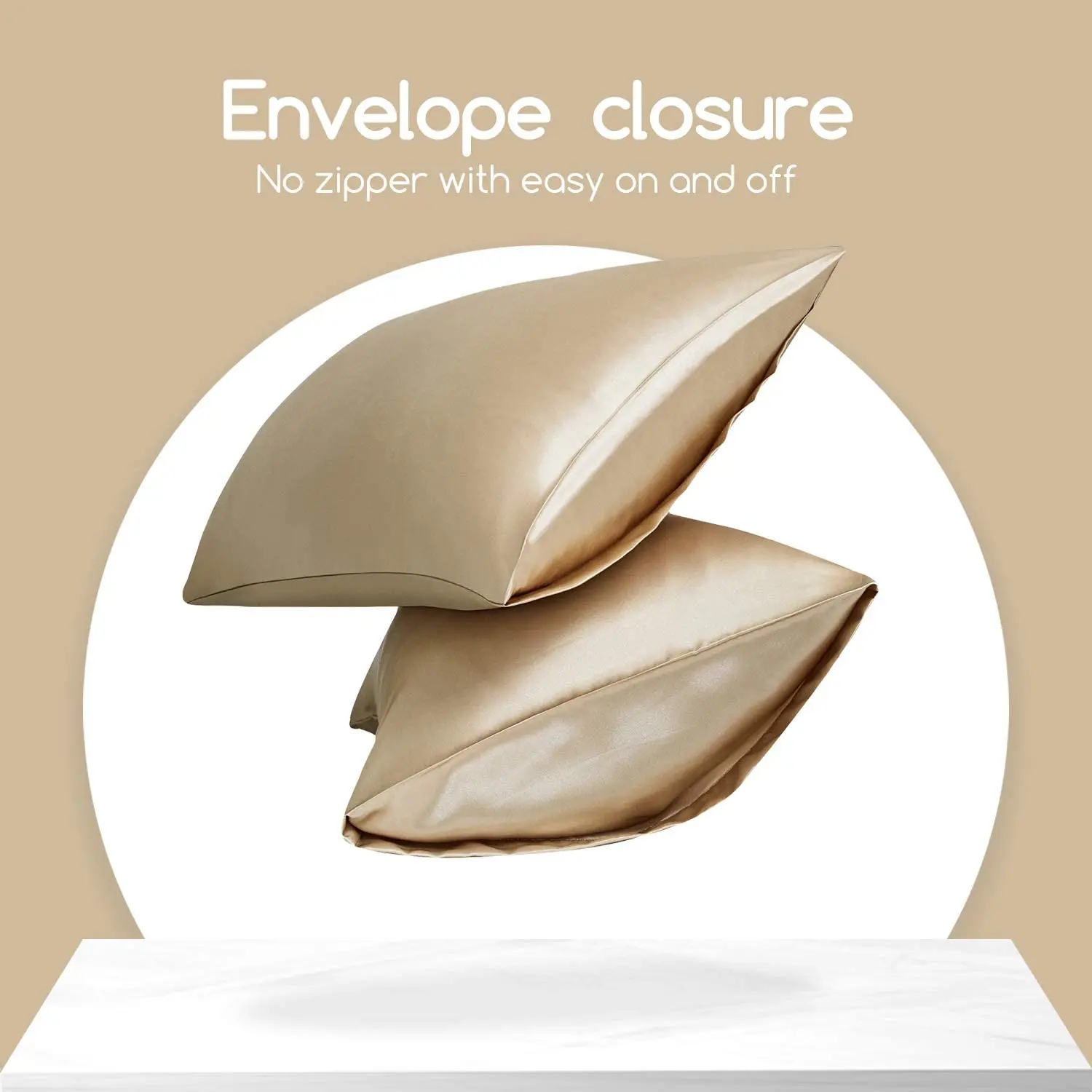 Docsun Fast Shipping Sublimation Satin Pillow Cover Soft Polyester