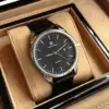 black strap-black dial
