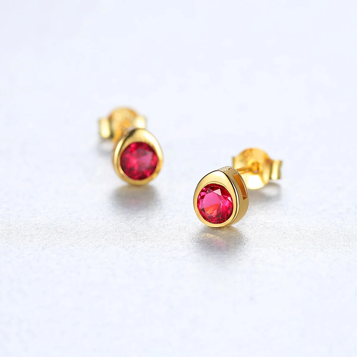 CZCITY Minimalist Stud Earring Simple Earing Necklace Gold Korean 18K Women Plated Geometric Fine Jewelry Set