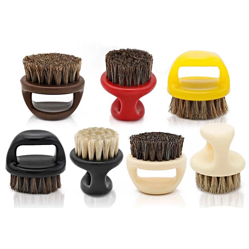 Black Aluminum Oxidation metal handle bristle beard brush for beard soap shaving