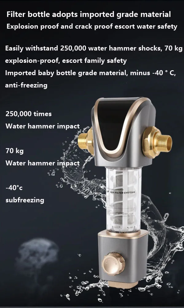 Auto Backwash System Spin Sediment 40 Micron Reusable Flushable Water ...