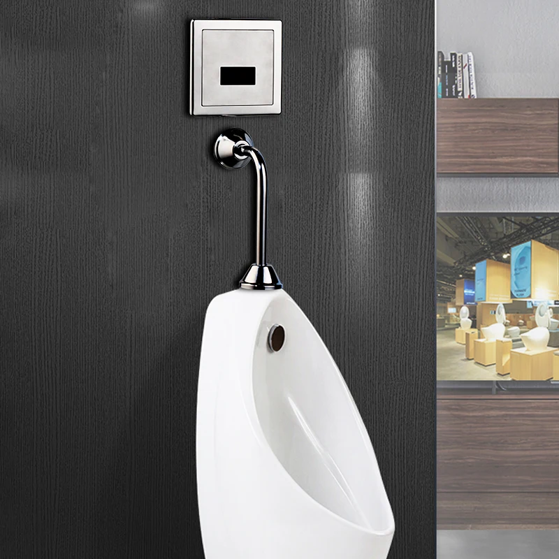 Intelligent Automatic Urinal Sensor Flush Valve Bathroom Faucet Tap Wall Mounted 