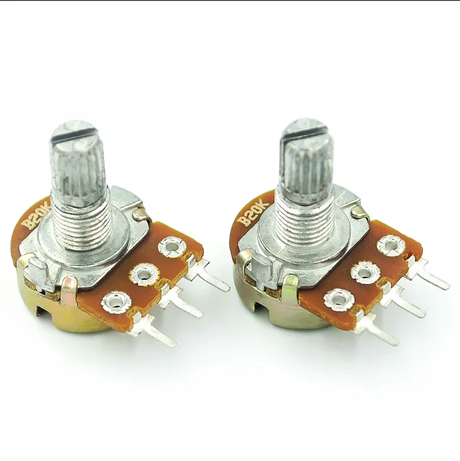 Potentiometer Resistor 5k 10k 20k 50k 100k Wh148 Linear Potentiometer ...