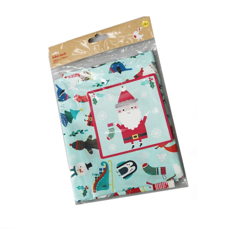 Customized Christmas Giant Size Gift Bag Plastic Bike Cover Bag