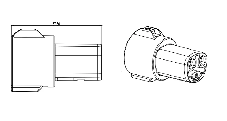 SAE J1772 Electric Vehicles Charging Plug Portable EV Charger Type 1 Adapter for Tesla Vehicles