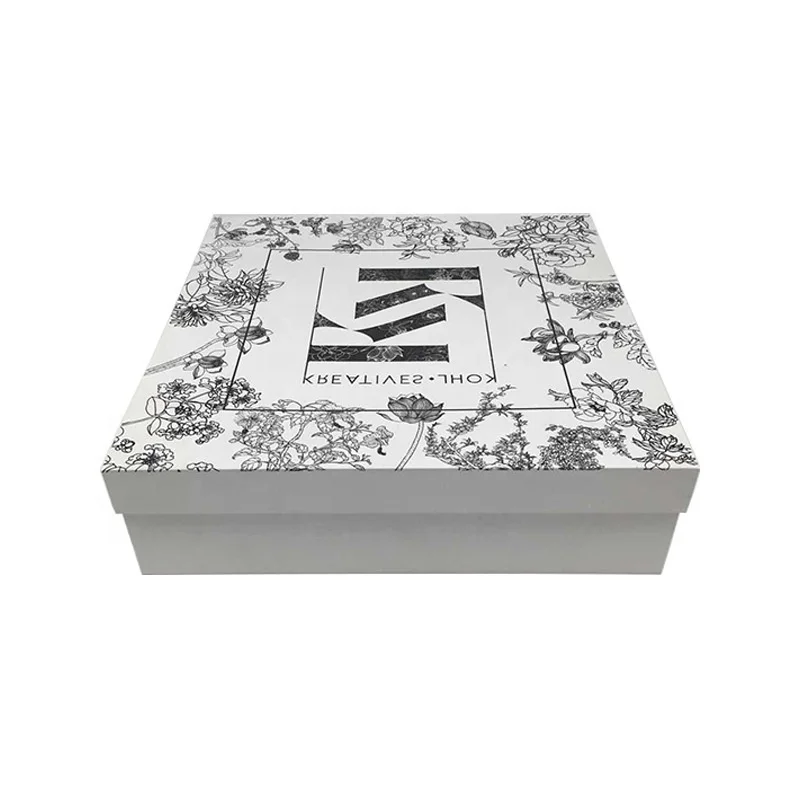 Custom Fashion Luxury Gift Paper gift Box lid and base Clothing packaging Boxes with logo printed