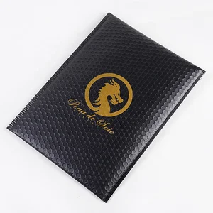 Factory Batch Cheap Padded Envelopes Customizable Bubble Mailer Bag for Shipping Black Poly Bubble Material