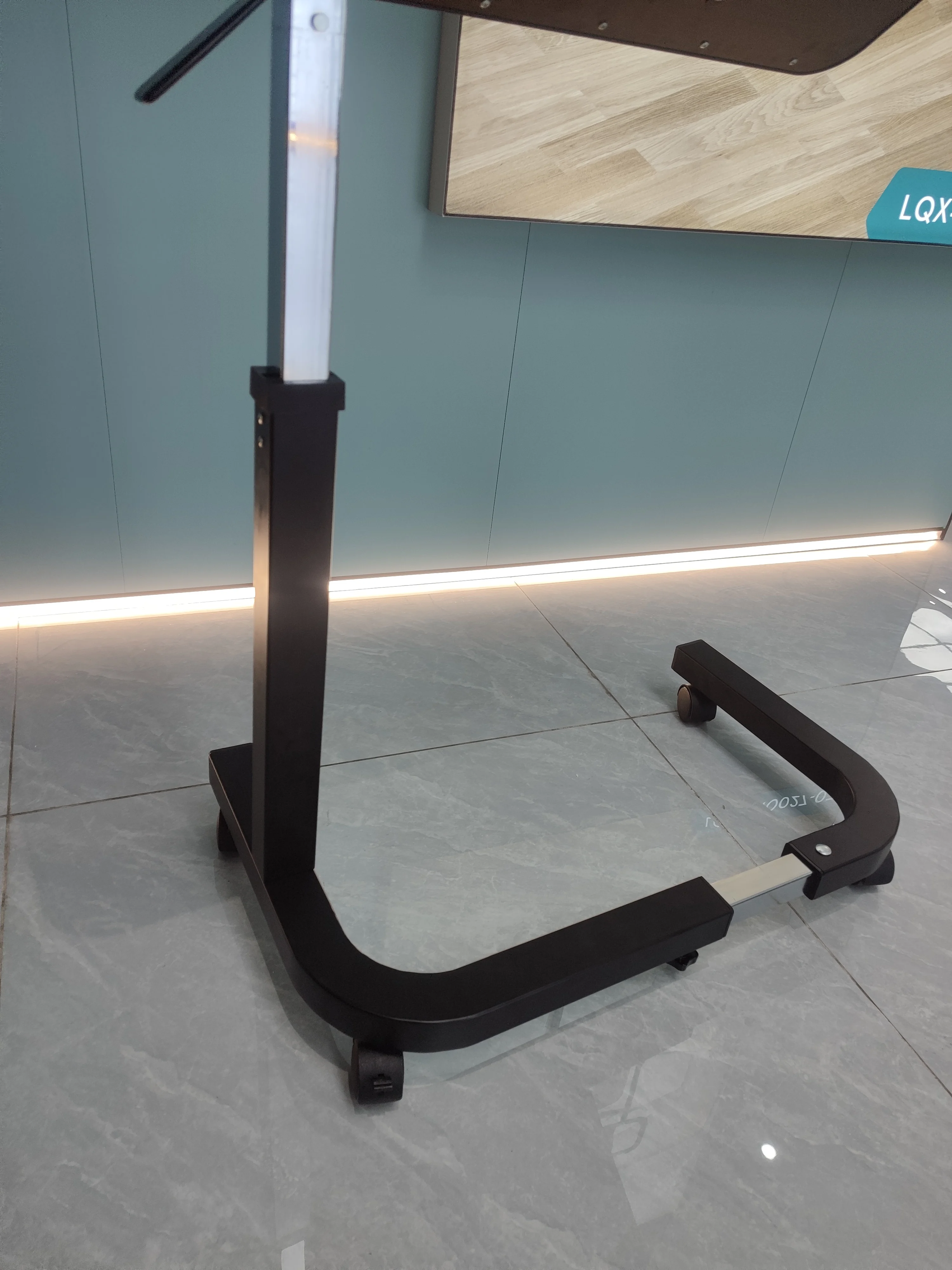 Ridex Adjustable Overbed Table - Non-Tilt Mobile Bedside Desk Tray with  Swivel Caster Wheels - Serve Meals, Use Laptop/Computer, Writing - Great  for Elderly, Hospital Patients, Home Care -Hospital Bed Table, Walnut, image size:3000x4000