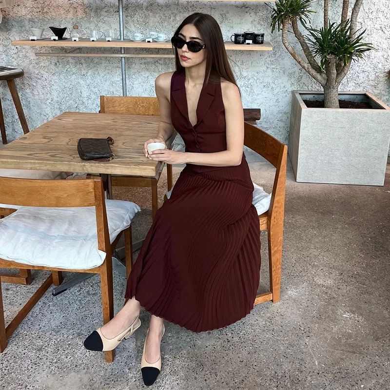 White Knit 2 Piece-set Long Skirt For Women Vestidos Top And High Waist Maxi Skirt Sets Slim Elegant Ladies Outfits 2024