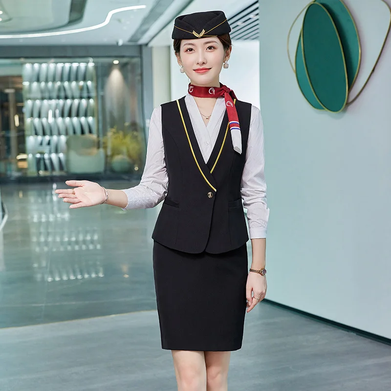 Uniforme Formal Chaleco Uniforme Mujer Uniformes Corporativos