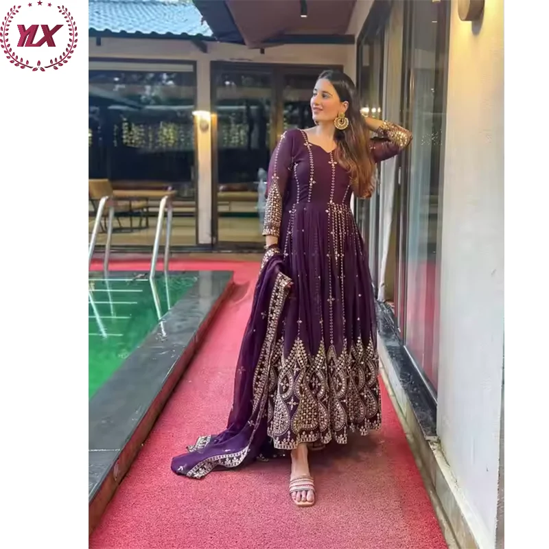 2025 Luxury Embroidered Abaya Dress Modest Muslim Prayer Apparel Traditional Clothing Accessory - Image 2