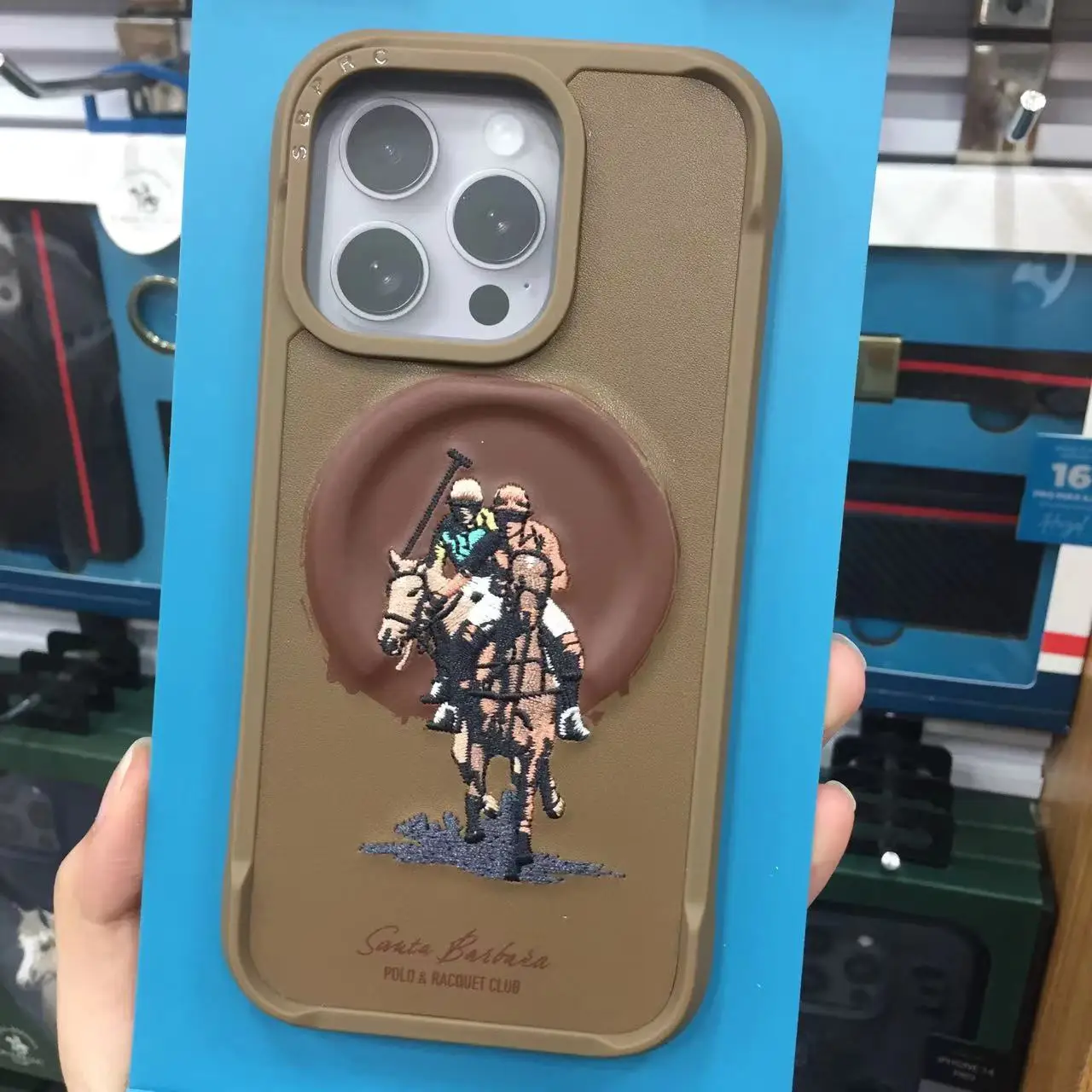 POLO Style New 3D Protruding Magnetic Shockproof Case for iPhone 16 Pro Max Made of Durable PC Material