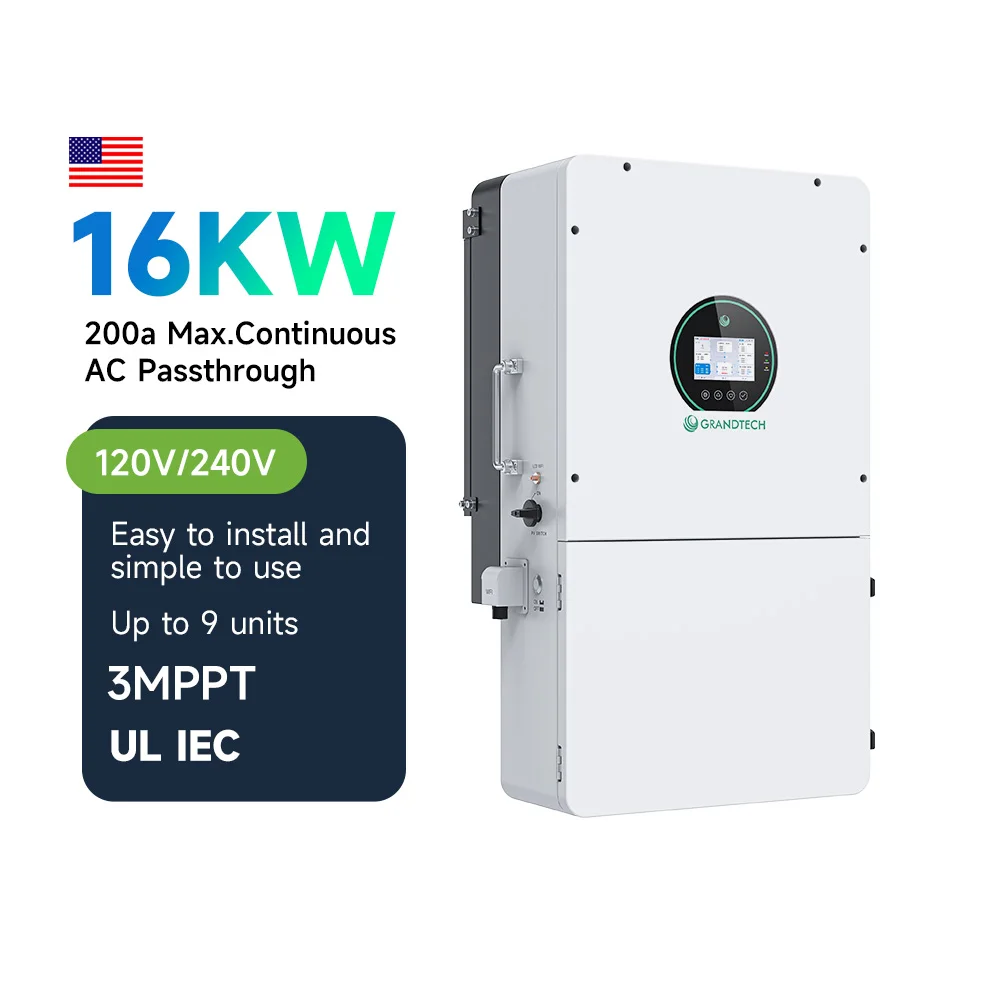 عاكس شمسي ثنائي الطور بسعة 18 كيلوواط، 120/240 فولت تيار متردد، معتمد وفق معايير UL، ومزوّد بتقنية الاتصال اللاسلكي بلوتوث، خفيف الوزن ومناسب للمركبات الترفيهية (RV) والكابينات المتنقلة والمقطورات السياحية والمركبات المتنقلة