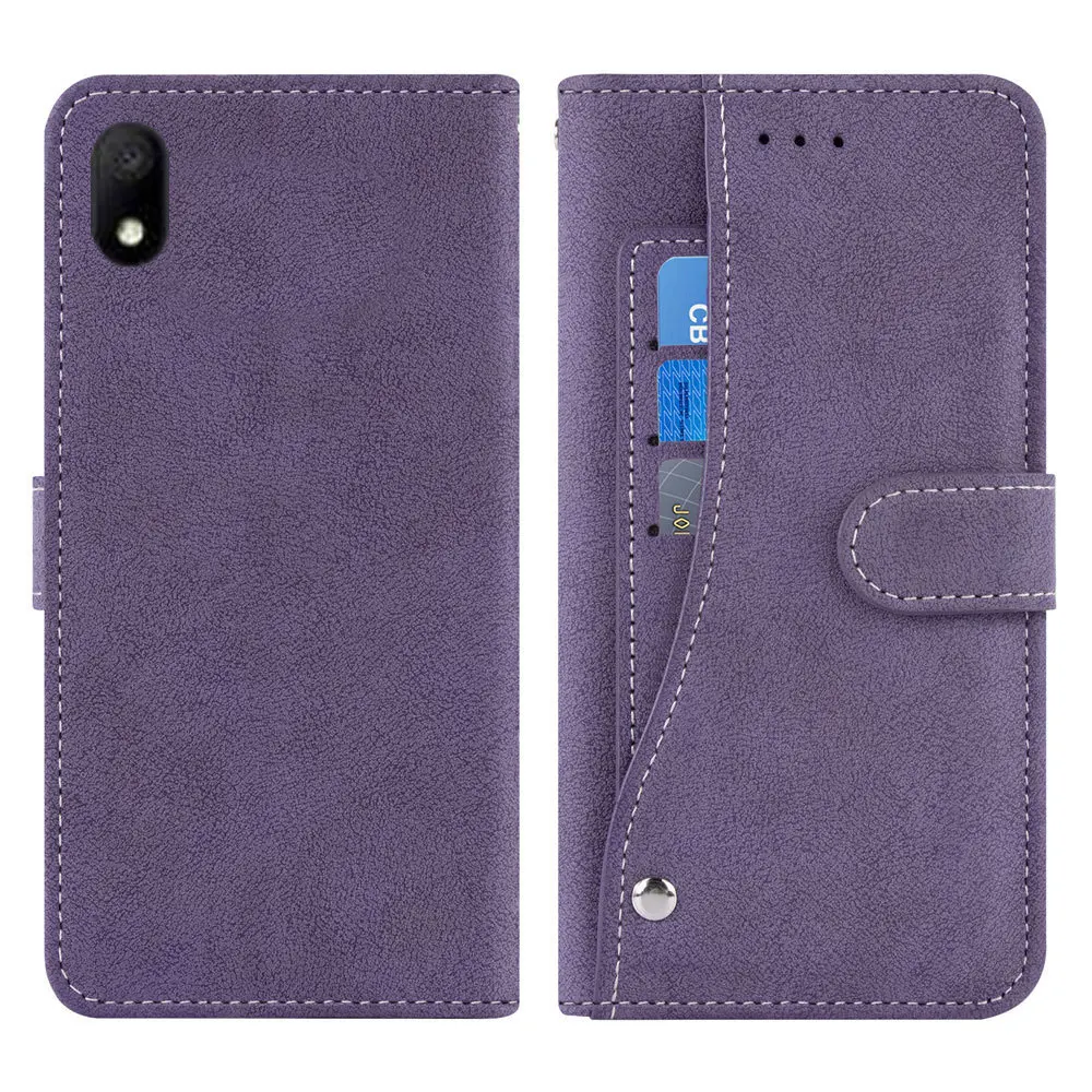 Luxury Leather Soft Matte Mobile Phone Case Magnetic Wallet Cover with 180 rotating Card Holders for Alcatel Tetra factory