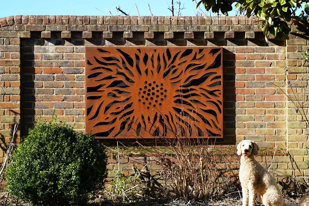 Modern Design Artwork Laser Cutting Corten Steel Metal Garden Art Wall