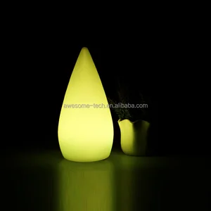 Modern 16-Color Mood LED Night Light Plastic Material Water Drop Lamp for Home & Bar & Living Room & Christmas Decor