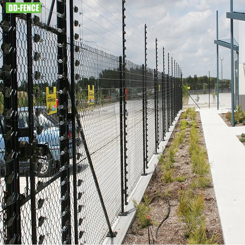 Customized Electric Security Fence Set Electrical Shock Fencing Iron Steel Aluminum Electric Fence