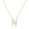 Collana in zirconi con lettera n t144714