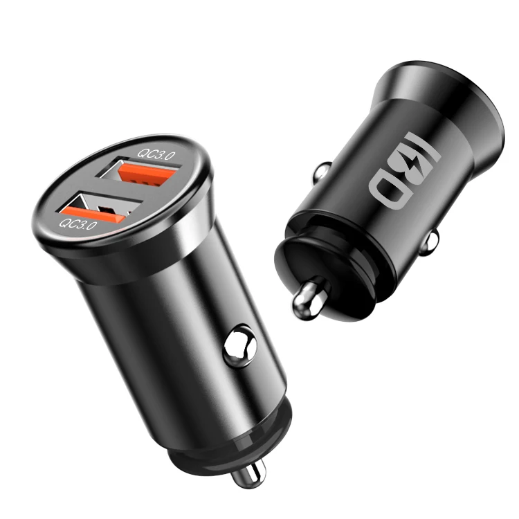 CE, FCC, ROHS, UL сертифицированный мини дизайн двойной qc3.0 Быстрая зарядка 36 Вт мини usb Автомобильное зарядное устройство