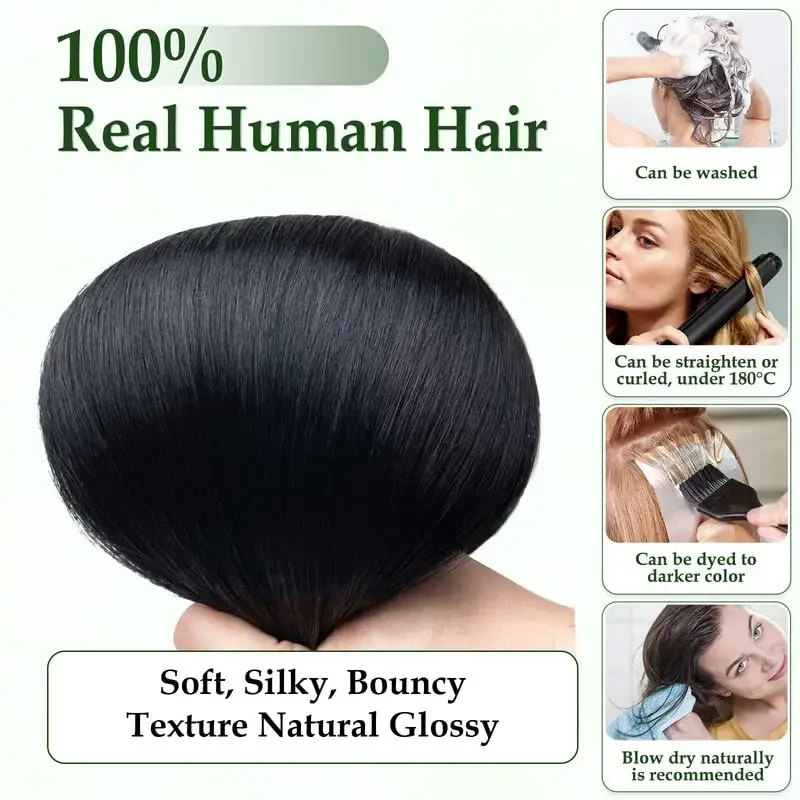 Extensii de păr uman cu vârf în formă de U, 16-26, cu keratină, fuziune, vârfuri drepte, Remy, pre-lipite, 50g_voghion.com