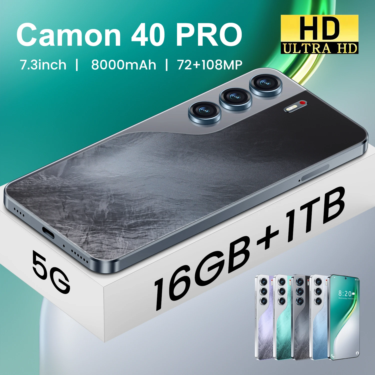 Hot Selling Camon 40 Pro 5G Smartphone Unlocked 8GB+512GB Storage