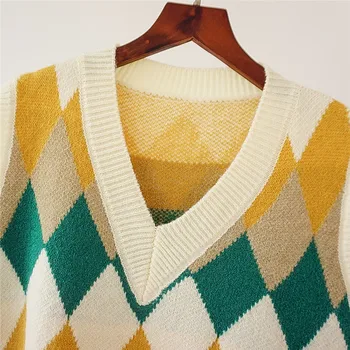 100%cotton Custom Winter Knit Vest Sweater Women Sleeveless