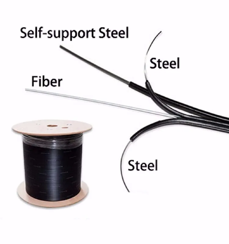 FTTH Drop cable with messenger 1Core  Outdoor Drop Cable