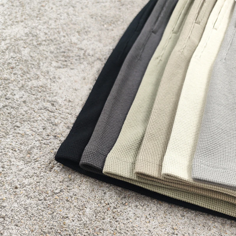 Velkoobchodní výrobce pánských ležérních kraťasů s vaflovým pletením, jednobarevných, s potiskem na zakázku, pro muže 278_voghion.com