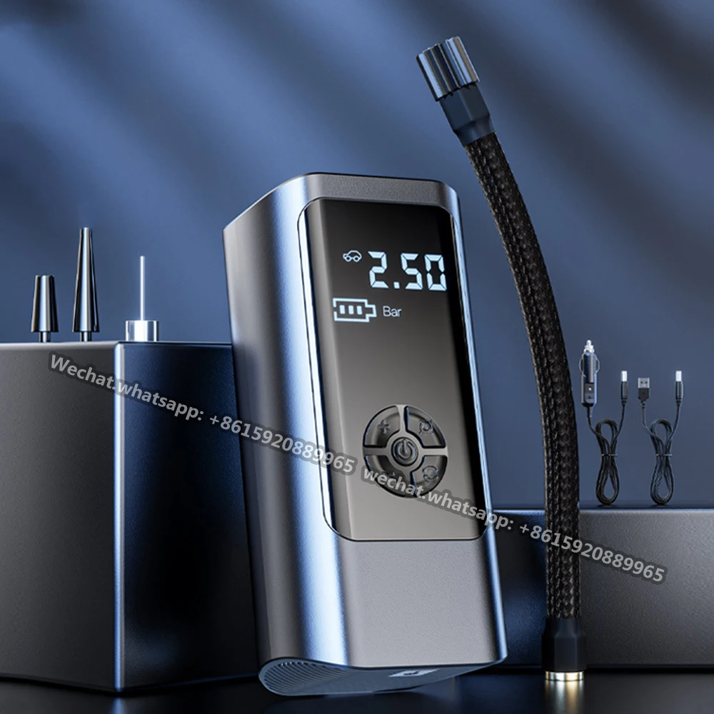 Мини машинный воздушный насос автоматический светодиодный цифровой датчик давления для воздушного компрессора высокого обнаружения 6000 мАч шин проводной и беспроводной