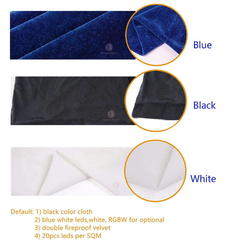 Homei Lighting 4*6m Blue And White Led Star Curtain Backdrop For Night ...