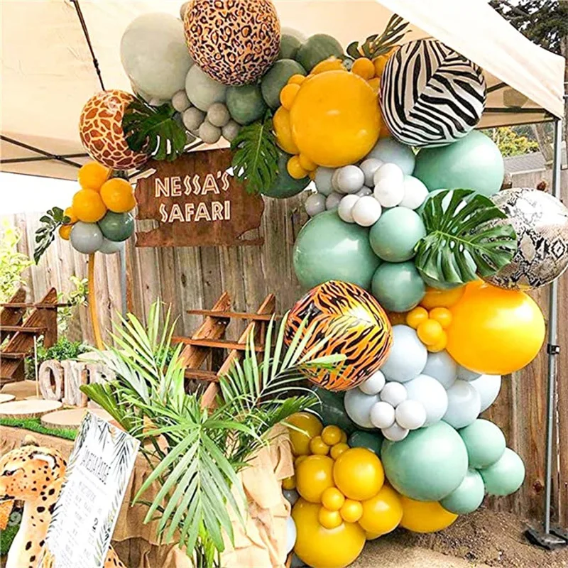 SUNRISE Animal Style Latex Balloon Arch Garland Kit for Birthday Party Decor