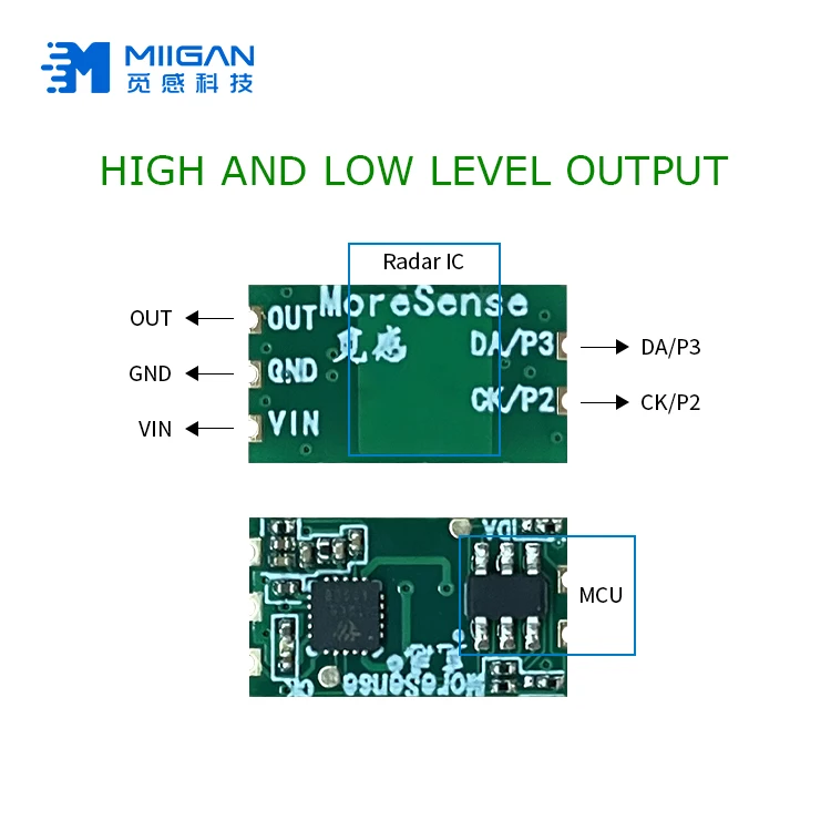 MS10-1207S26M4 10GHz Microwave Radar Module 51uA or 26mA Hand Sweeping Induction Motion Detector Proximity Sensor
