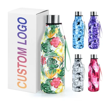 550ml Outdoor Portable Vacuum Flask Water Bottles Water Sticker Double Walled Metal Narrow Mouth Custom Sports Water Bottle