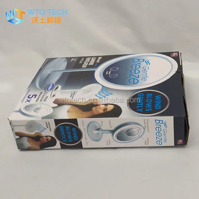 2021 Hot Product Led Light Makeup Cosmet Mirror Fan With 5x Magnifying